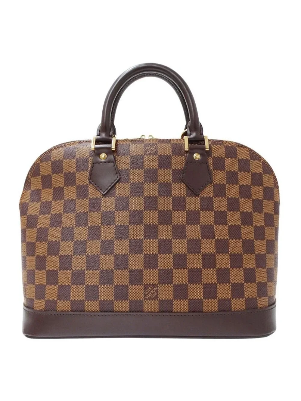 Louis Vuitton Bag Handbag Damier Canvas Alma Brown Handle Adult